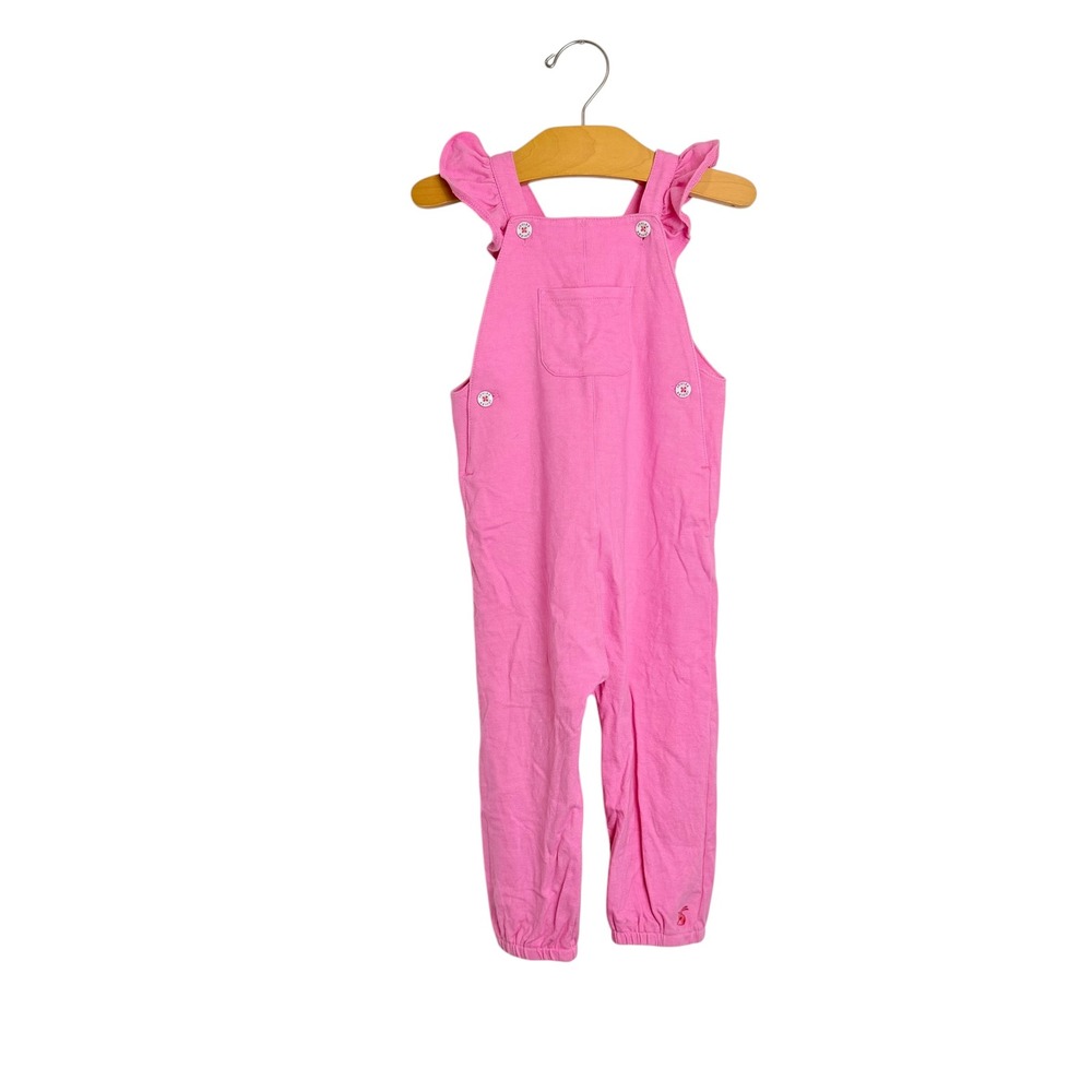 Joules Maybridge Pink Ruffle Shoulder Overalls Dungarees 18-24M 220742